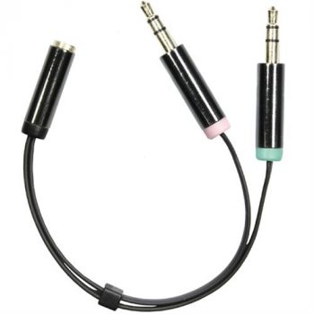 DELTACO AUD-202 3,5mm. Headset Adapter