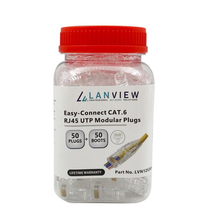 Lanview RJ45 UTP stik Cat6 - EasyConnect, 50stk. - Billede 2