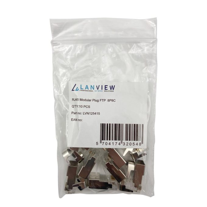 Lanview RJ45 STP stik Cat6a skærmet, EasyConnect 10stk. - Billede 2