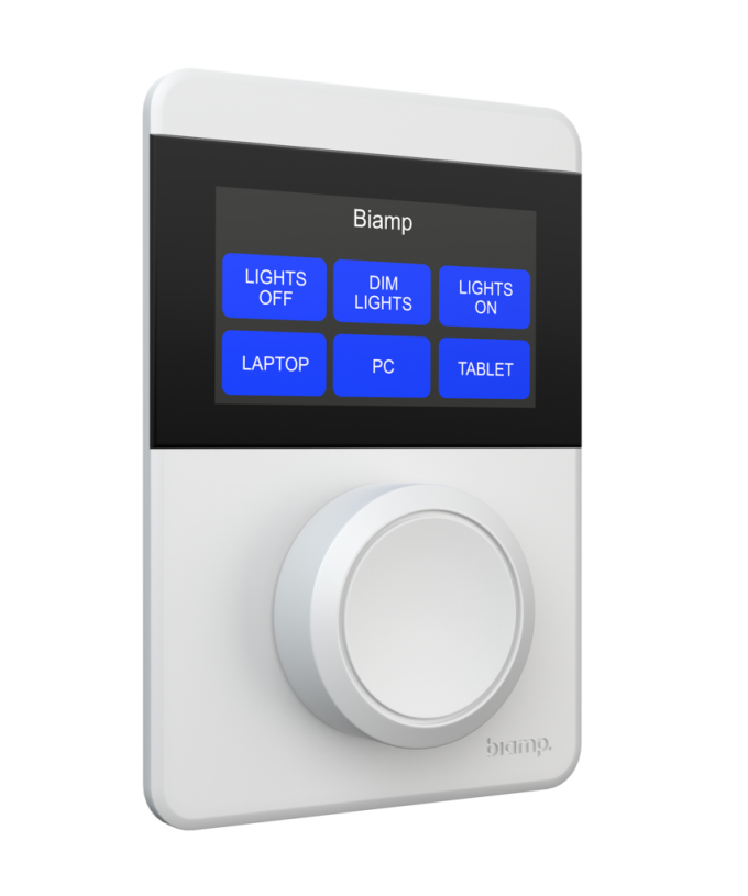 Biamp TEC-X 1000 hvid/sort, betjening panel