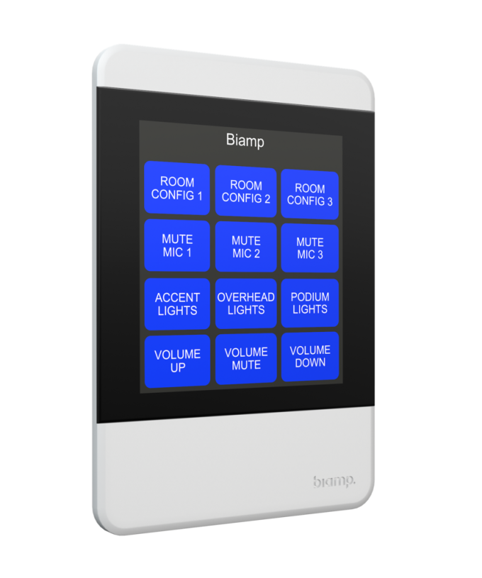 Biamp TEC-X 2000 hvid/sort, betjening panel - Billede 2