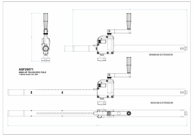 MARTIN AUDIO ASF20071, justerbar polemount, 10mm. - Billede 2